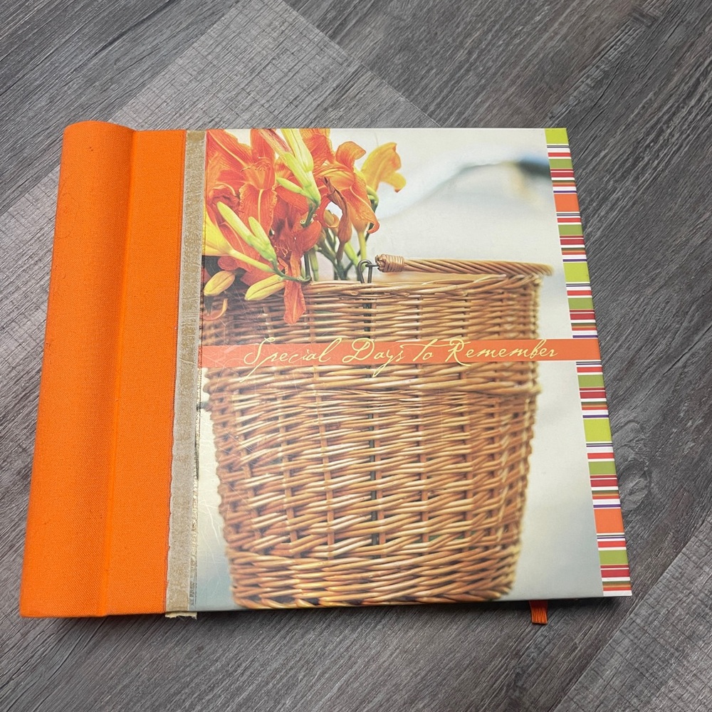 Orange Woven Basket Design Photo Album